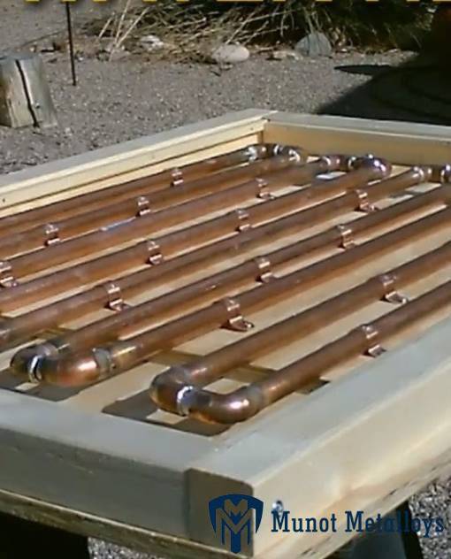 Copper Alloy Tube Heating Application and Solar Panels
